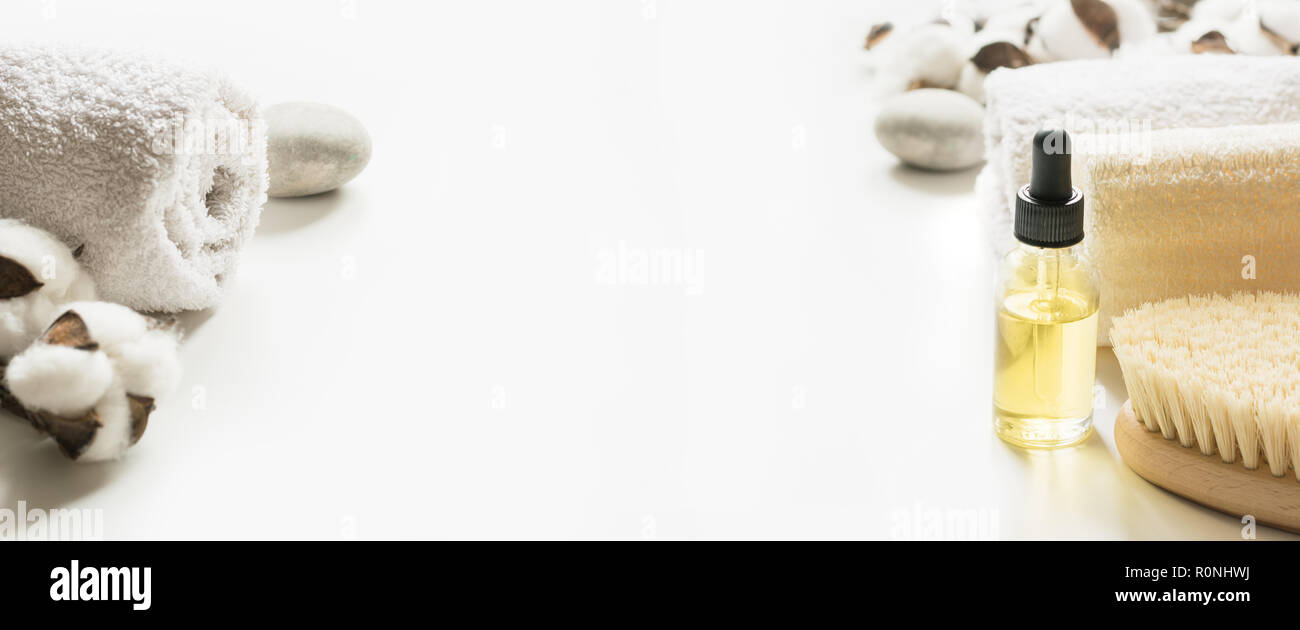 Set For Spa And Cellulite Removal On White Background Close Up
