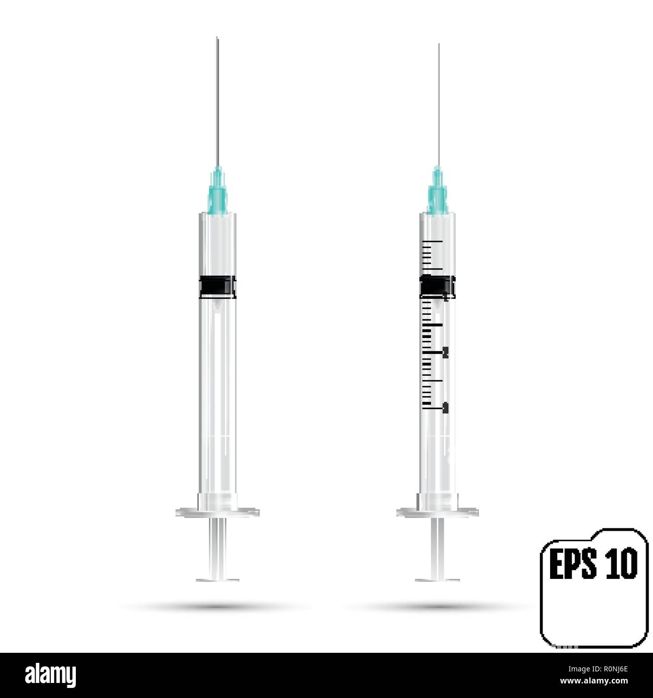 Syringe needle disposable syringe Stock Vector Images Alamy