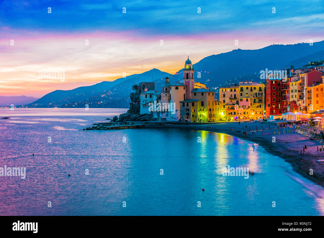 The tourist resort of Camogli on the Italian Riviera in the Metropolitan  City of Genoa, Liguria, Italy Stock Photo - Alamy