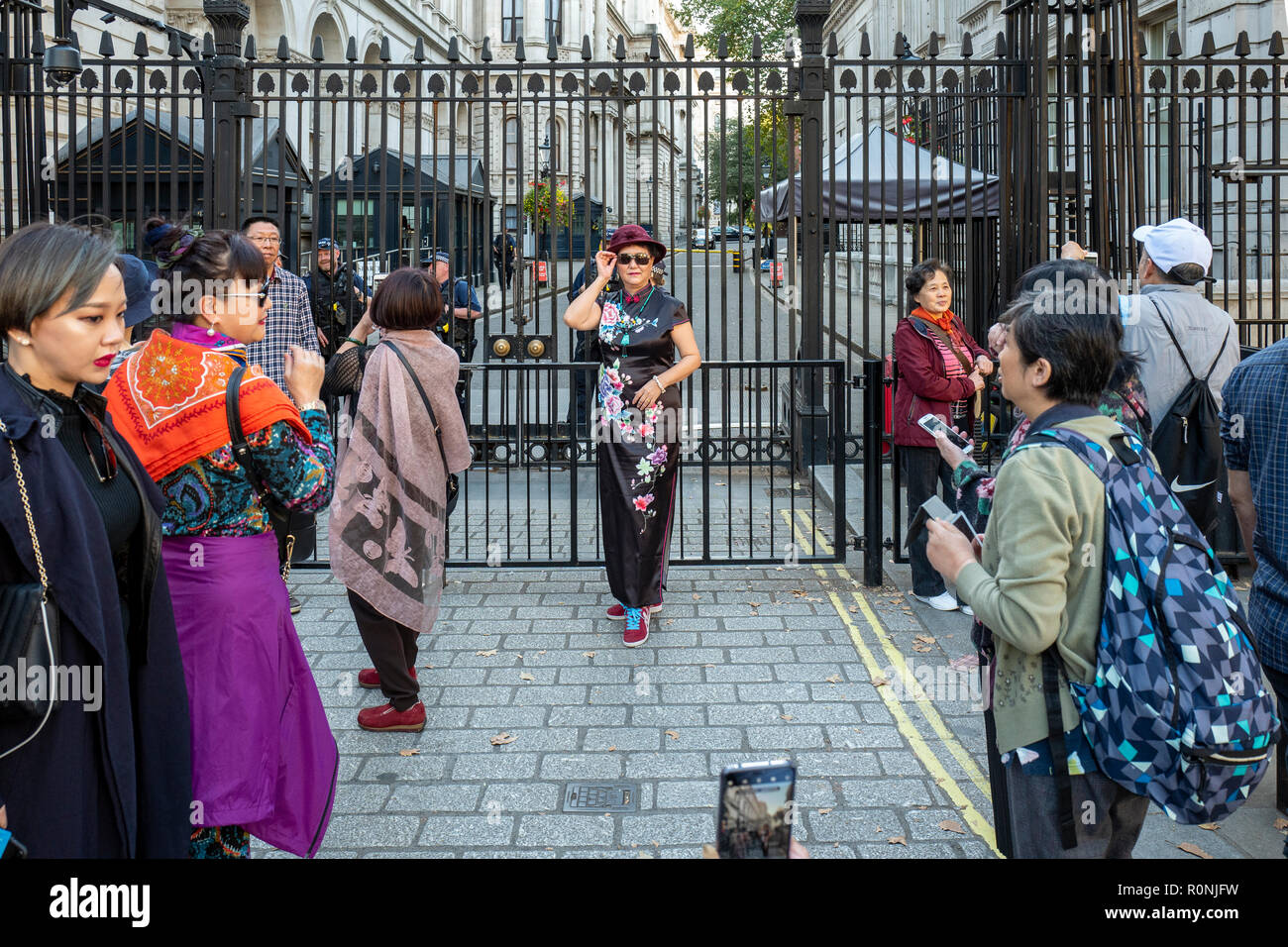 Japanese tourists in London Stock Photo