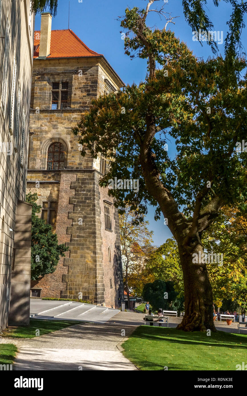 Prague Garden Na Valech, Prague Castle Garden, Czech Republic Stock Photo