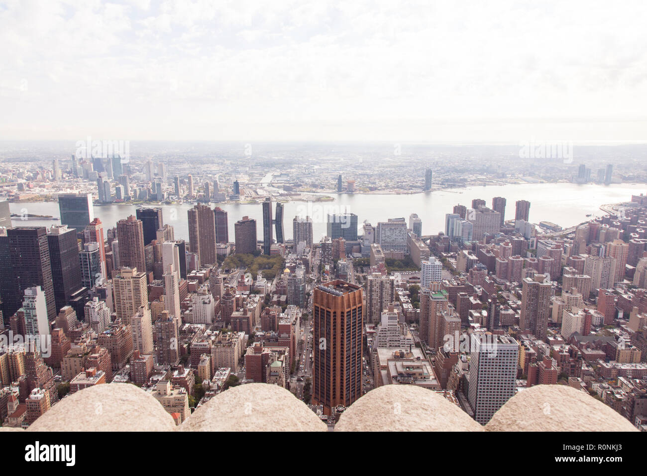 View East towards Brooklyn from the Empire State Building 86th floor observatory, New York, NY,United States of America, USA., Stock Photo