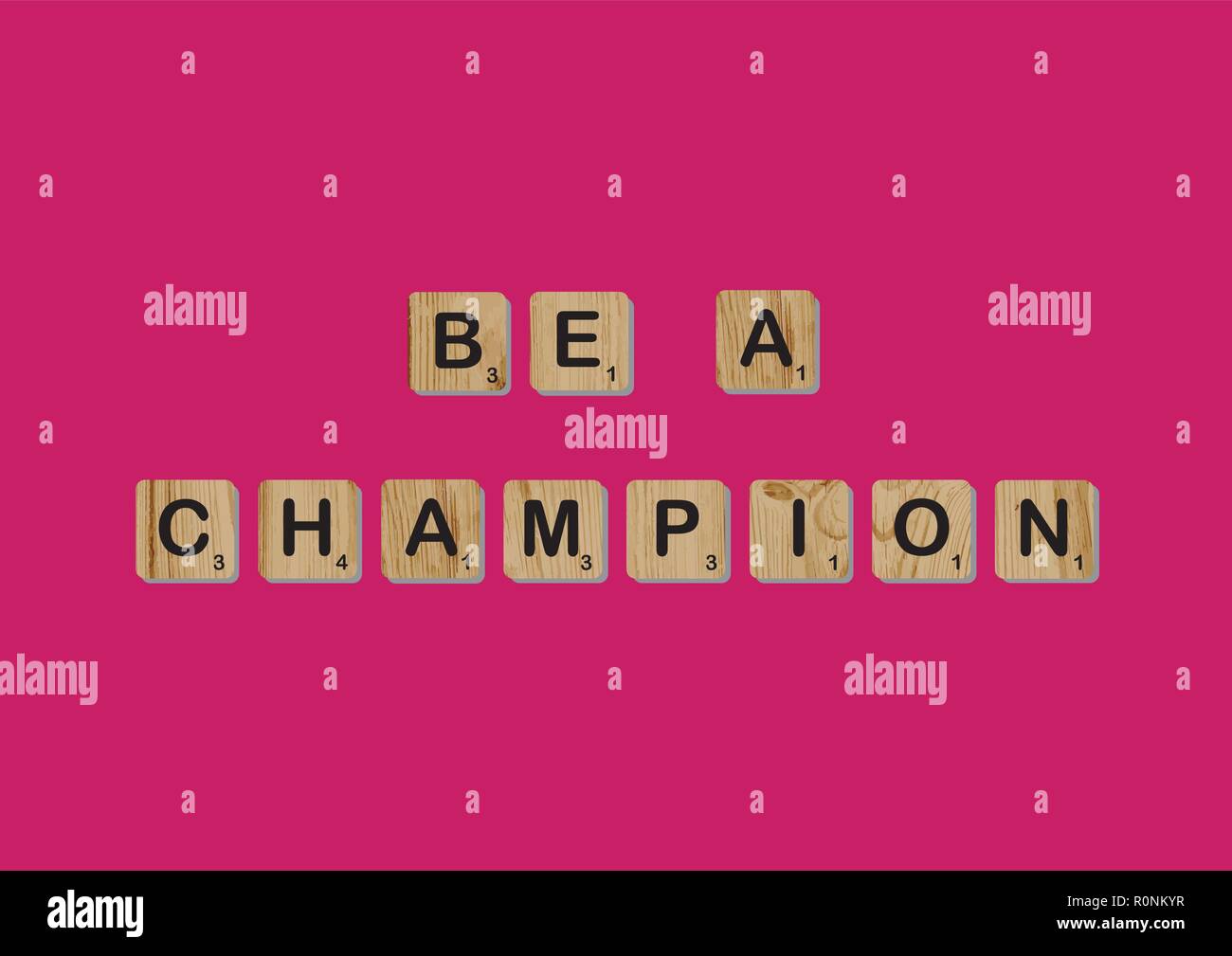 Scrabble tiles blocks spells out Be a champion alphabet self development  motivational quote inspiring quote concept Stock Vector Image & Art - Alamy