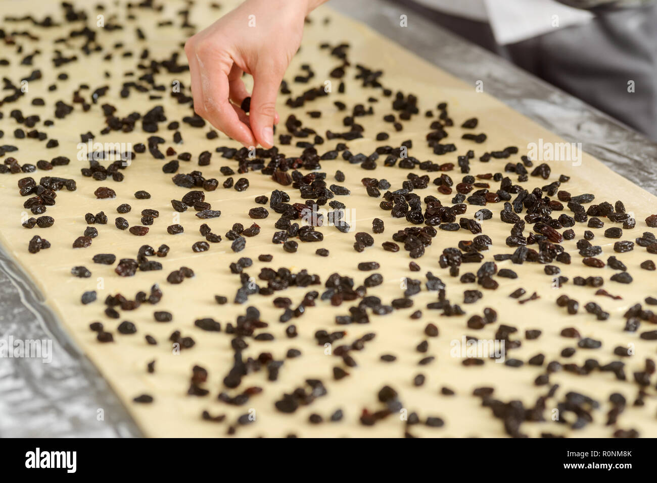 Bun with raisin stuffed hi-res stock photography and images - Alamy