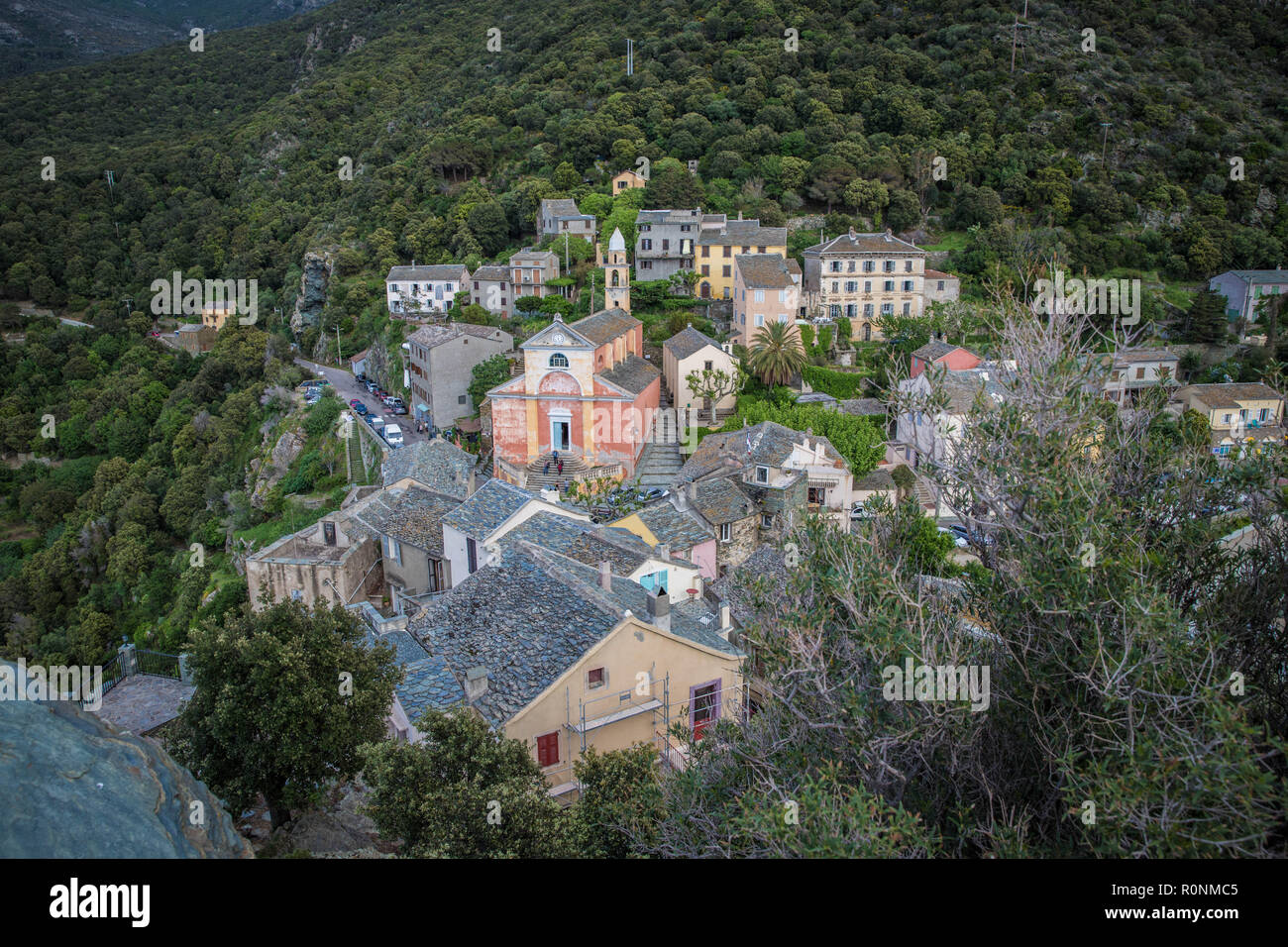 Village de Corte, Corse, France Stock Photo