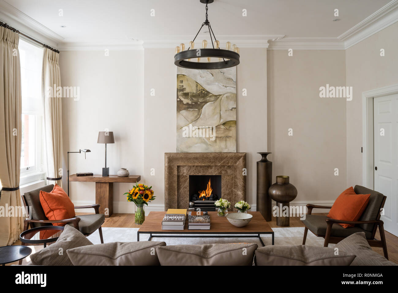 Living room open fire hires stock photography and images Alamy