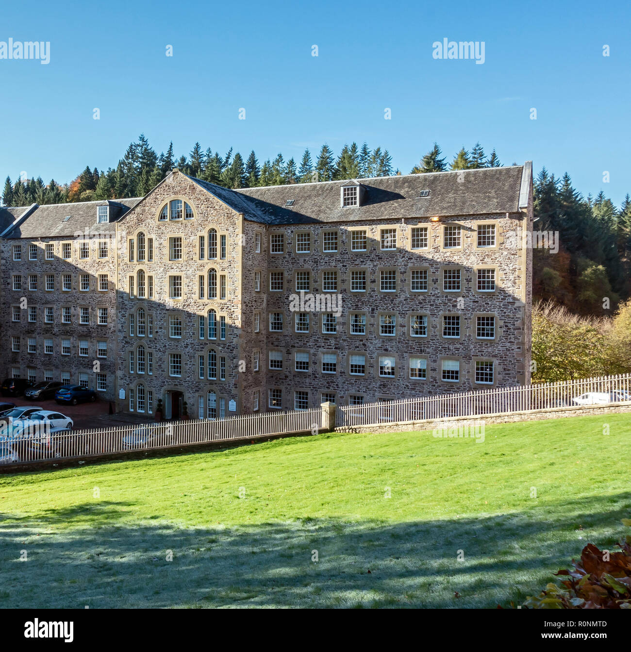 New Lanark Mill Hotel in original Mill 1 at New Lanark Mills World