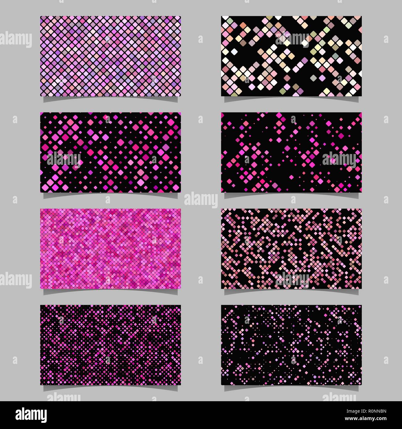 Geometrical card background set - vector template designs Stock Vector