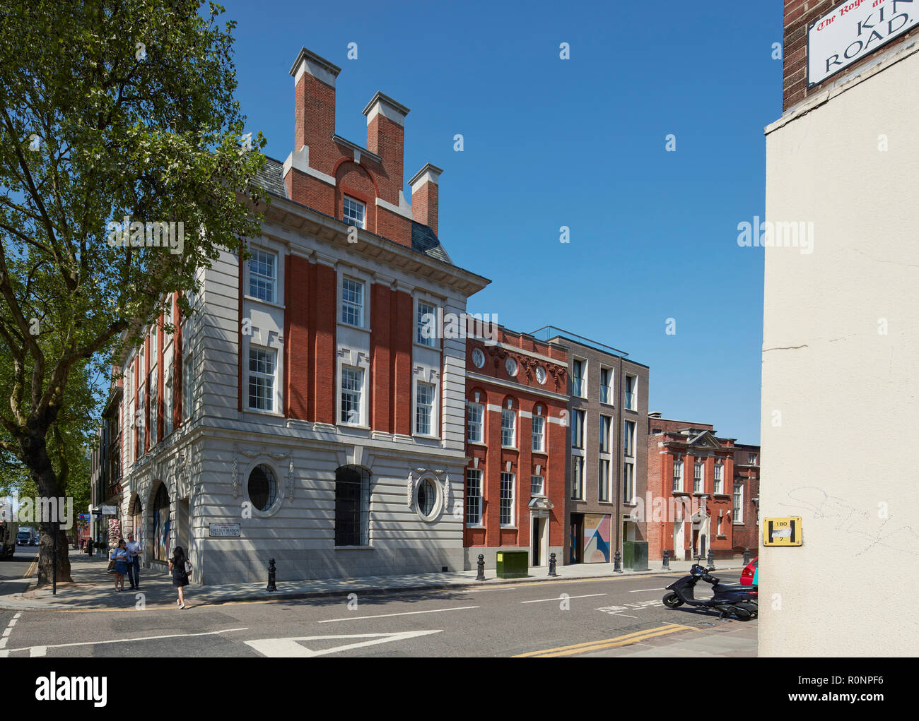 Facade elevation on Chelsea Manor Street. 224 226 Kings Road, London, United Kingdom