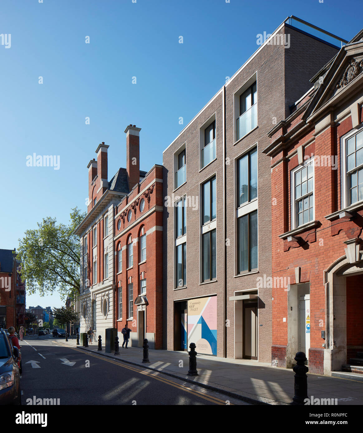 Facade elevation on Chelsea Manor Street. 224 226 Kings Road, London, United Kingdom