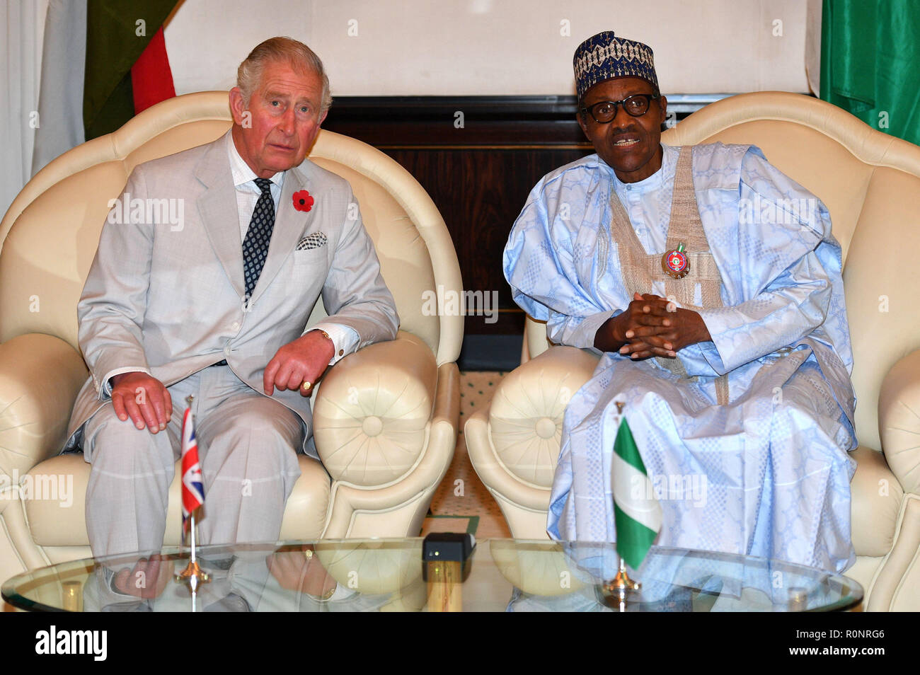 The Prince of Wales attends a meeting with Nigerian President Muhammadu
