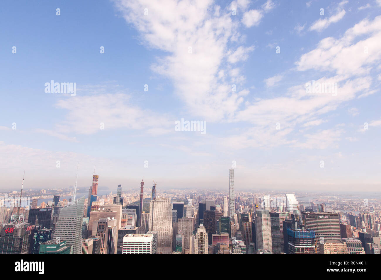 View from the top of the Empire State Building, Manhattan, New York City, United States of America. Stock Photo