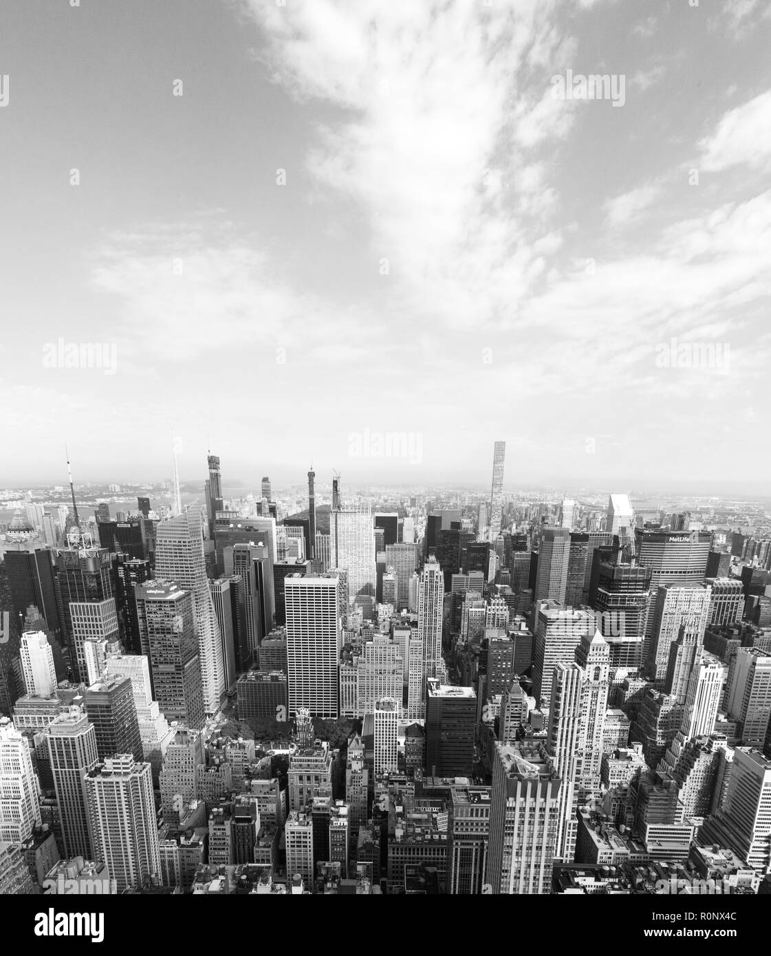 View from the top of the Empire State Building, Manhattan, New York City, United States of America. Stock Photo