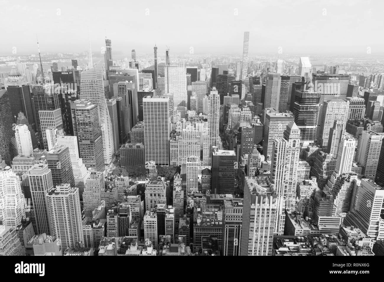 View from the top of the Empire State Building, Manhattan, New York City, United States of America. Stock Photo