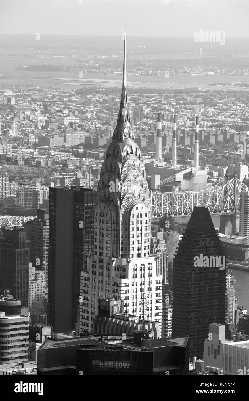 View from the top of the Empire State Building, Manhattan, New York City, United States of America. Stock Photo