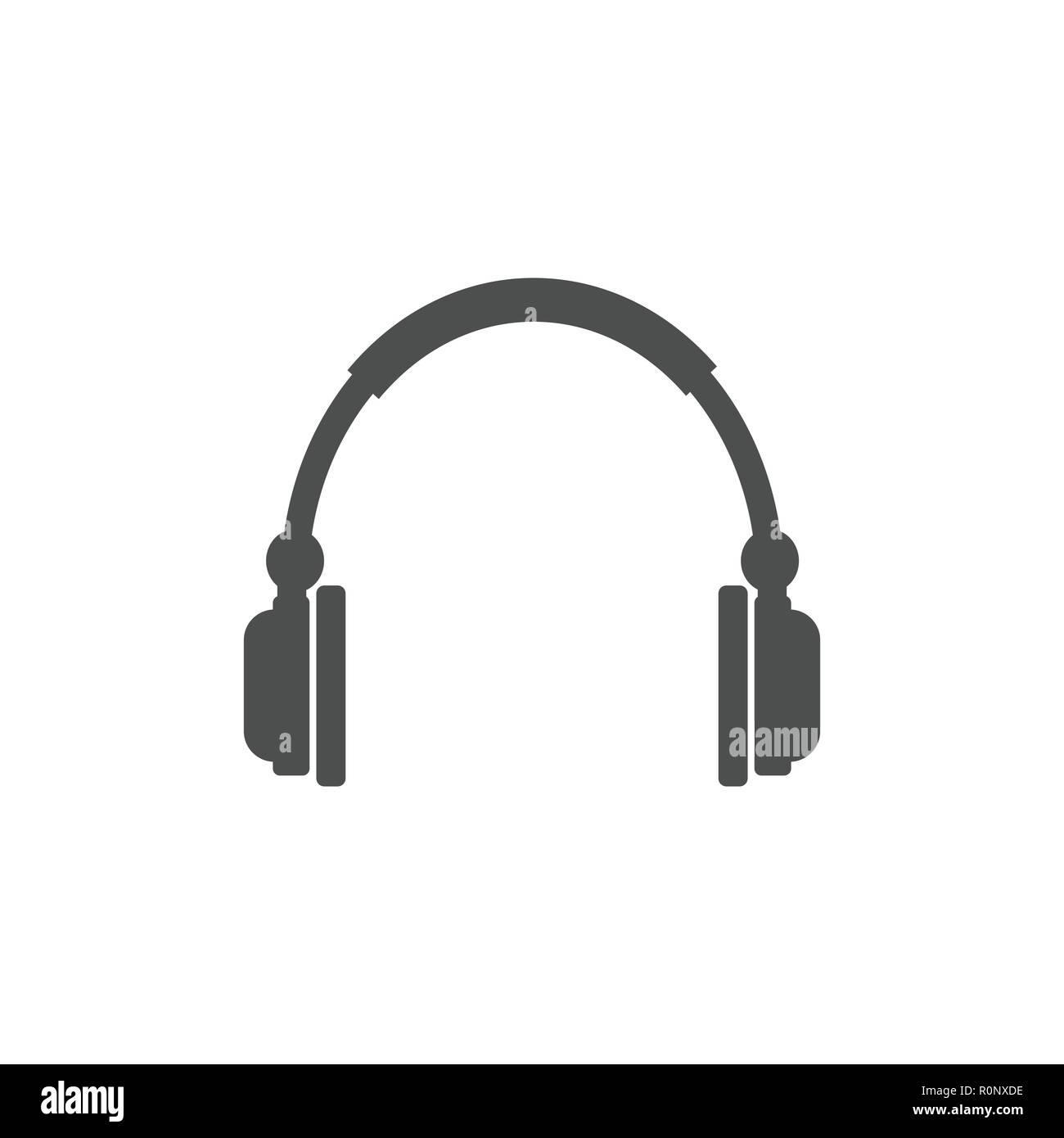 Audio headphones icon. Vector illustration, flat design. Stock Vector