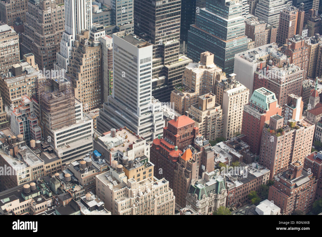 View from the top of the Empire State Building, Manhattan, New York City, United States of America. Stock Photo