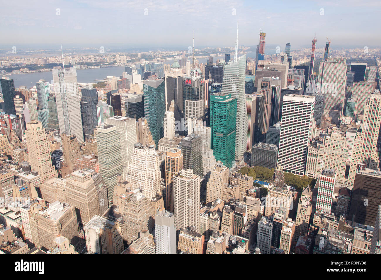 View from the top of the Empire State Building, Manhattan, New York City, United States of America. Stock Photo