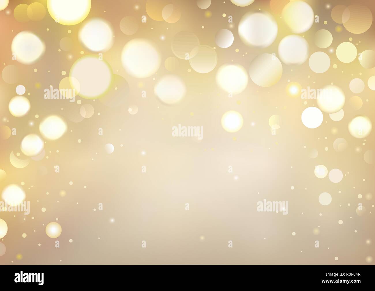 Golden Bokeh Background with Sparkling Lights Stock Vector Image & Art ...