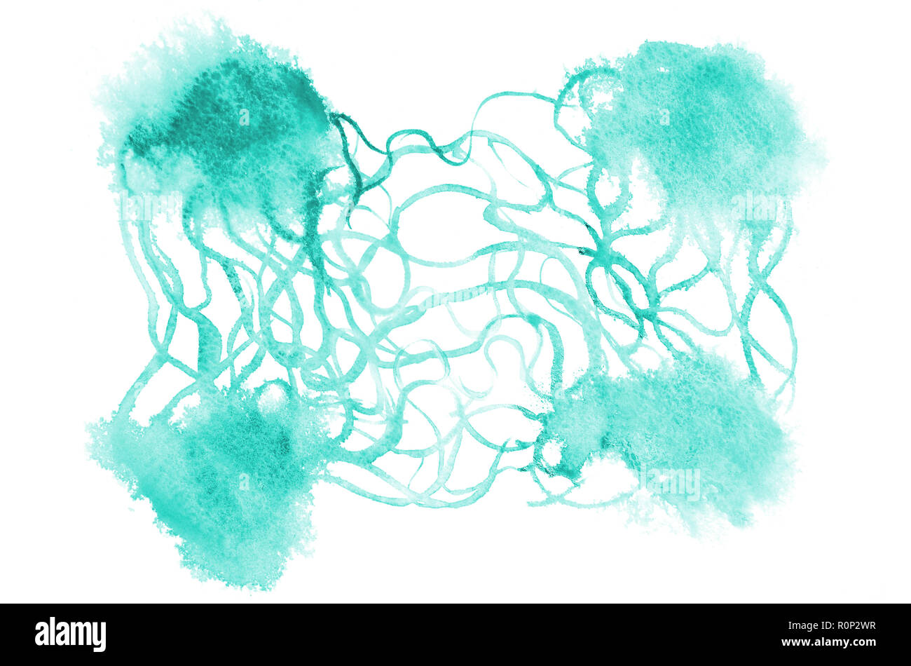 Background image of abstract watercolor stains that form random shapes ...