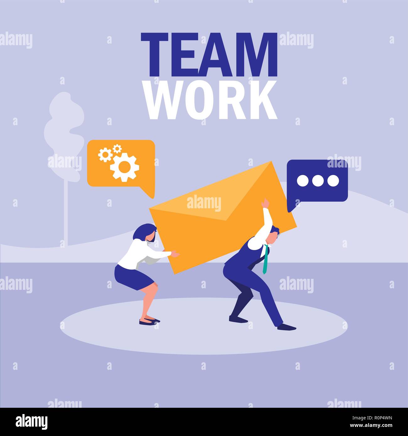 business couple avatar character vector illustration design Stock ...