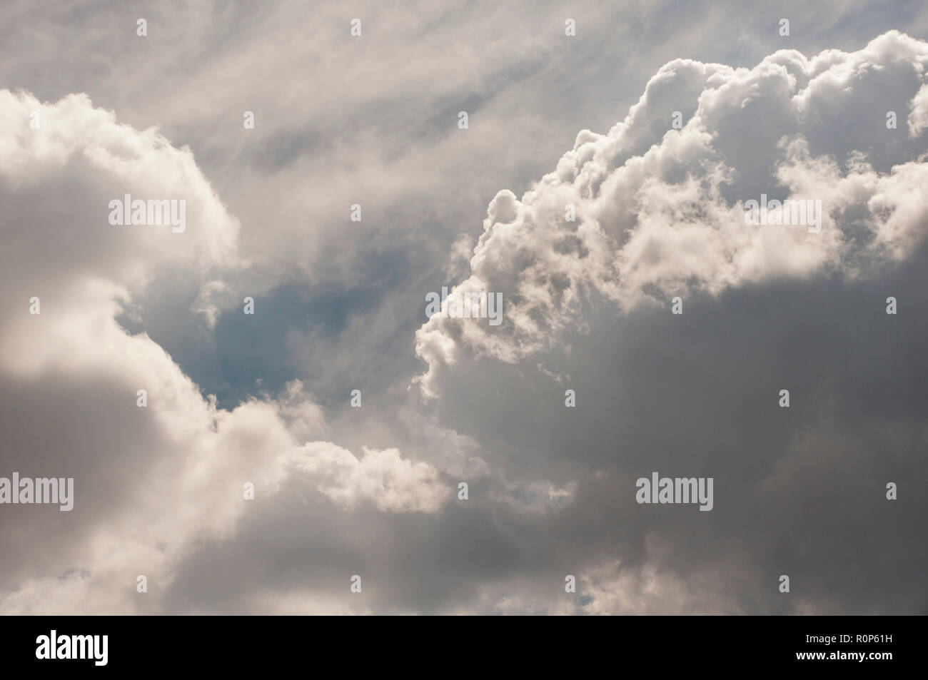 Rain clouds darkening skies clearing skies Stock Photo