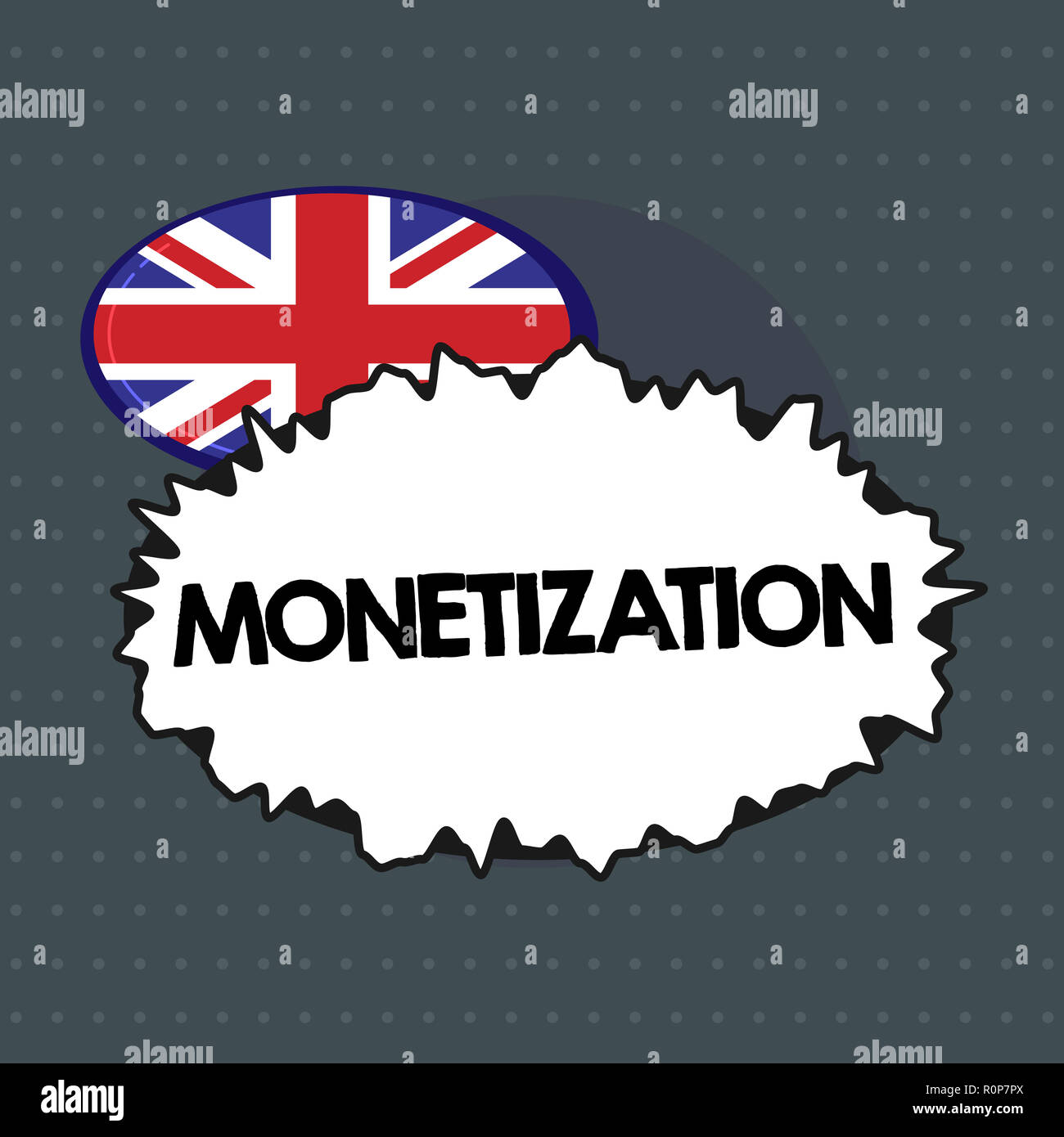 Text sign showing Monetization. Conceptual photo Process of converting ...