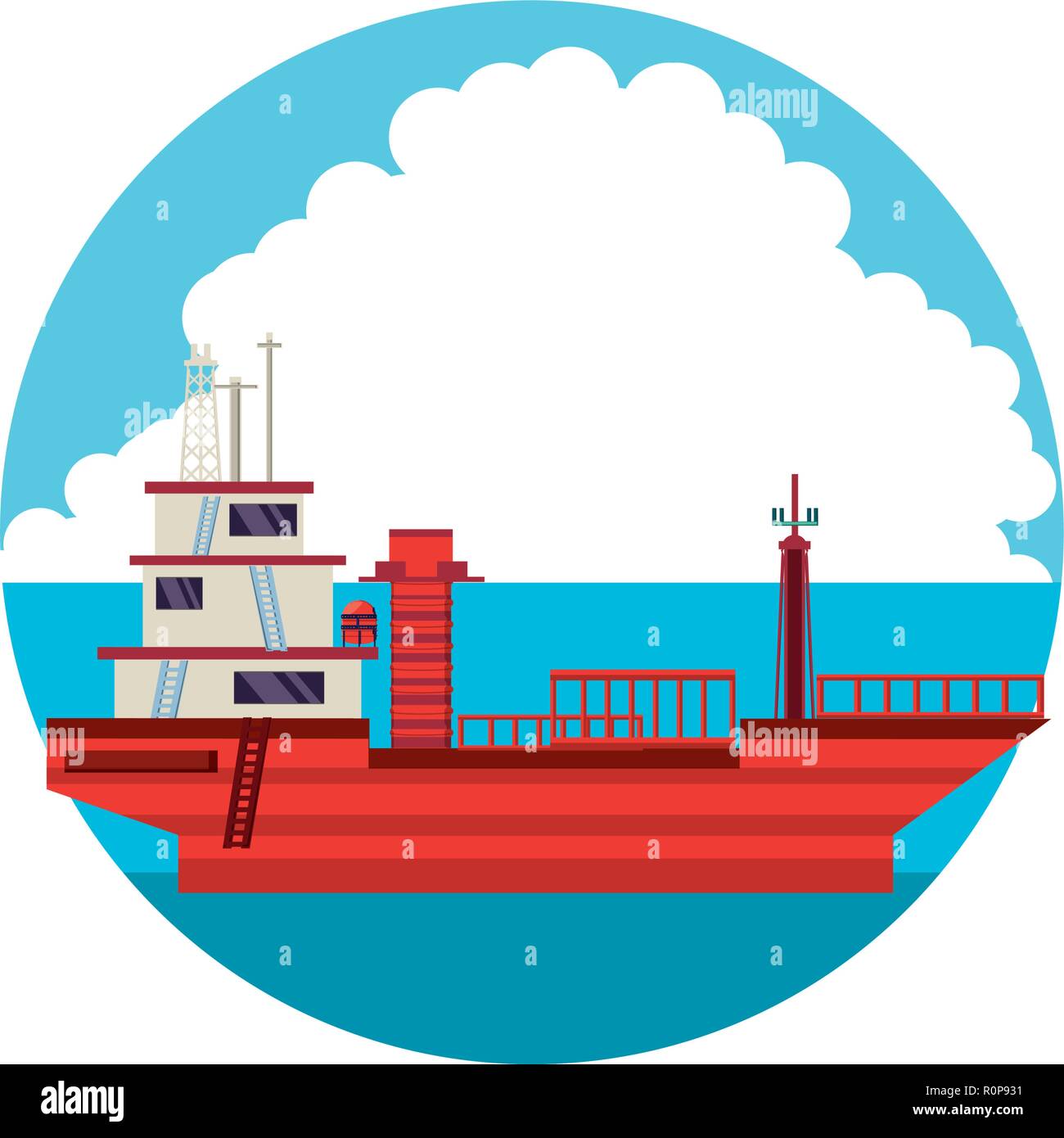 tanker ship industry icon vector illustration design Stock Vector Image ...