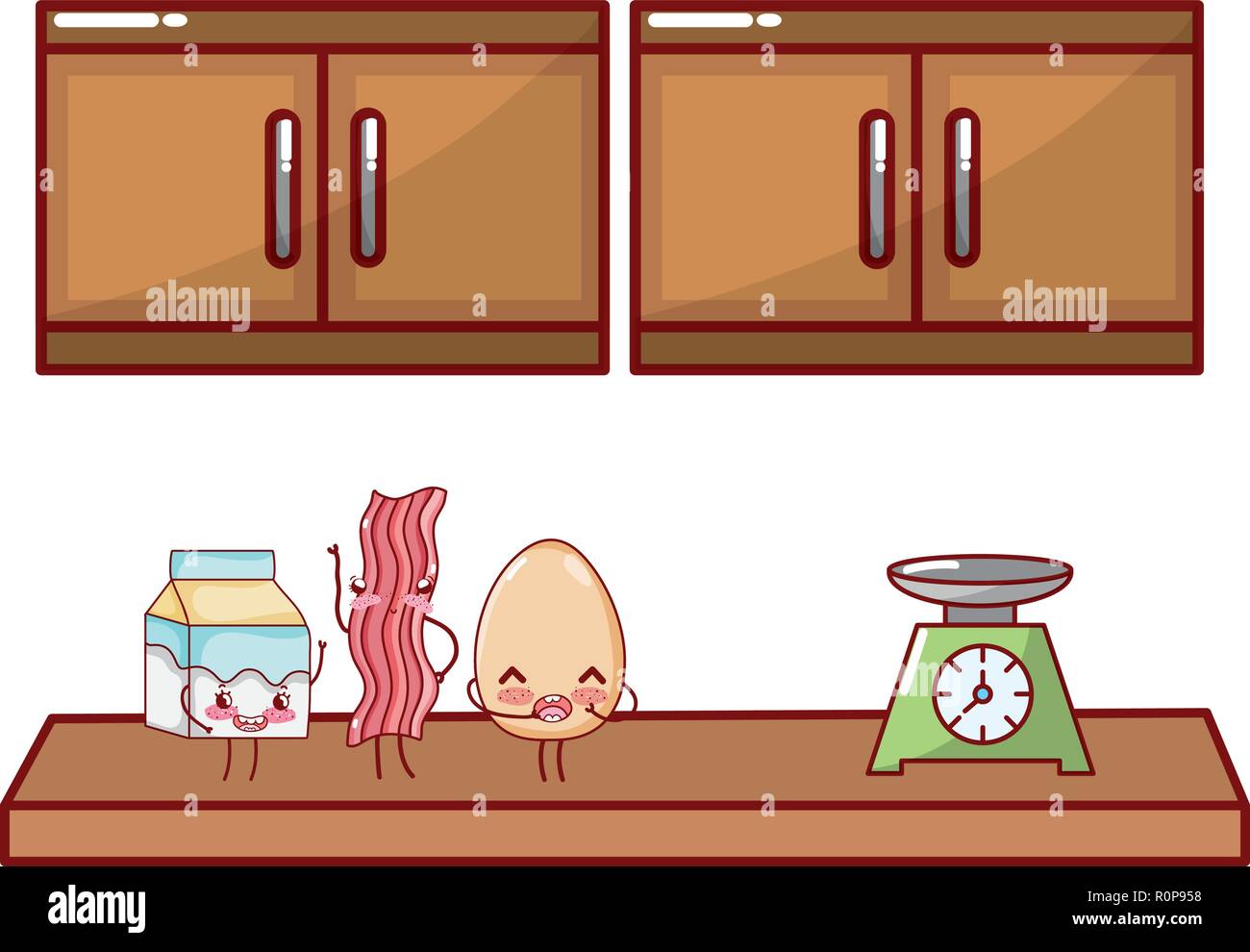 kitchenware and ingredients cartoon Stock Vector Image & Art - Alamy