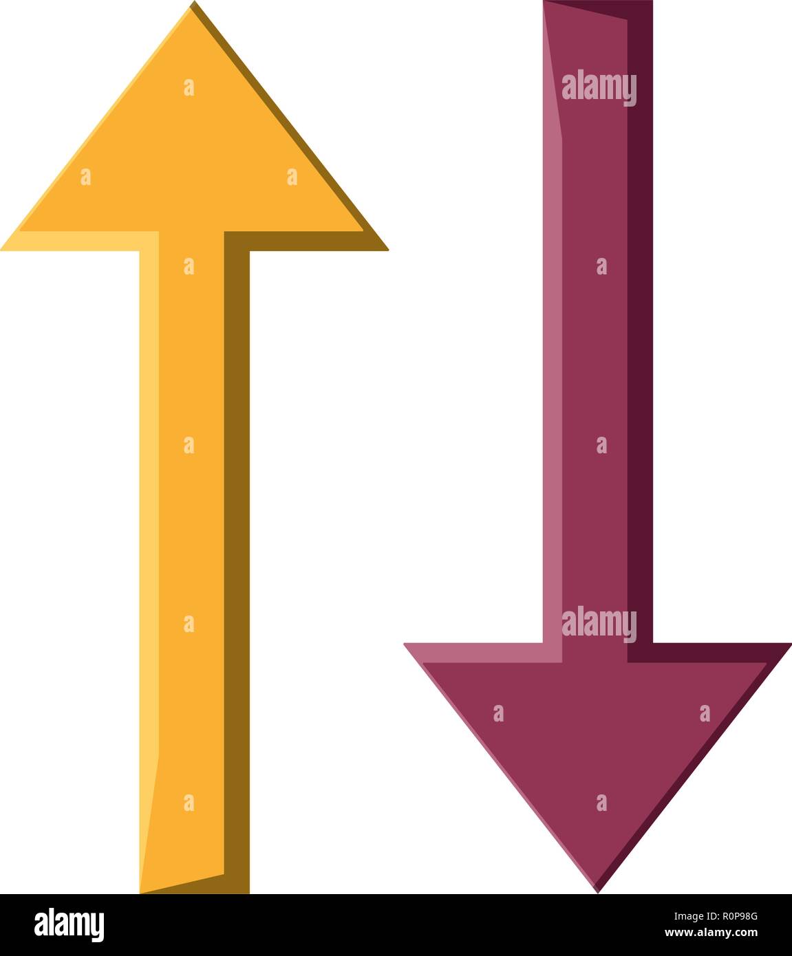 arrows up and down infographic vector illustration design Stock Vector ...