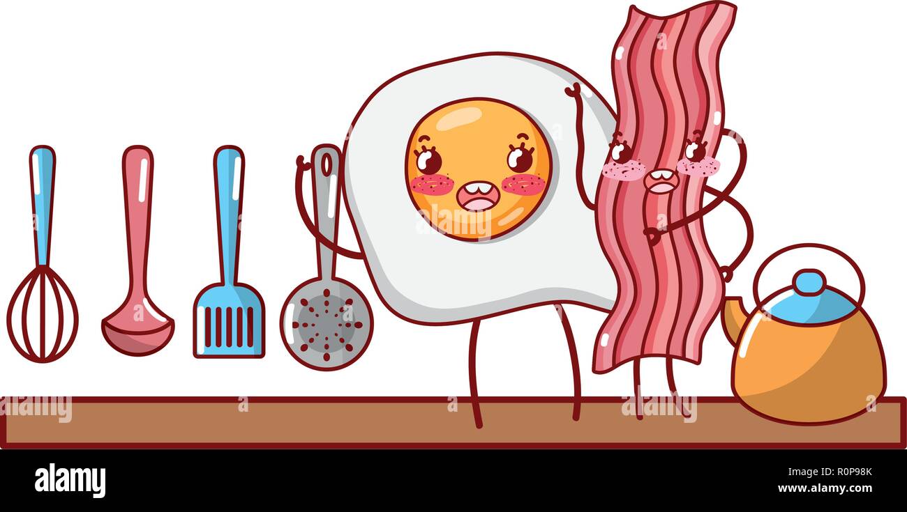 kitchenware and ingredients cartoon Stock Vector Image & Art - Alamy