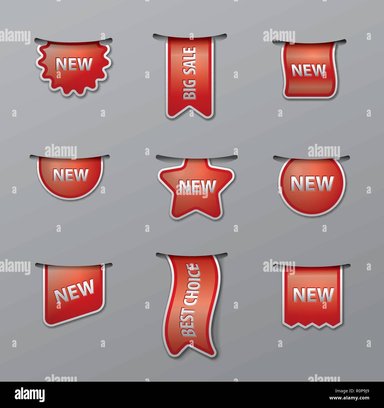 illustration of set advertising labels and tags for sale Stock Vector Image & Art Alamy