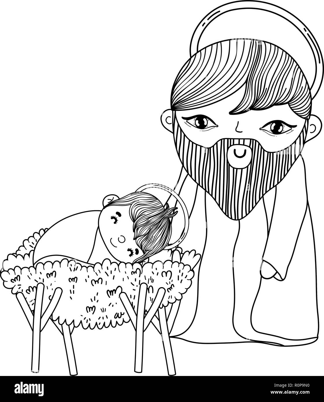 christmas nativity scene cartoon Stock Vector Image & Art Alamy