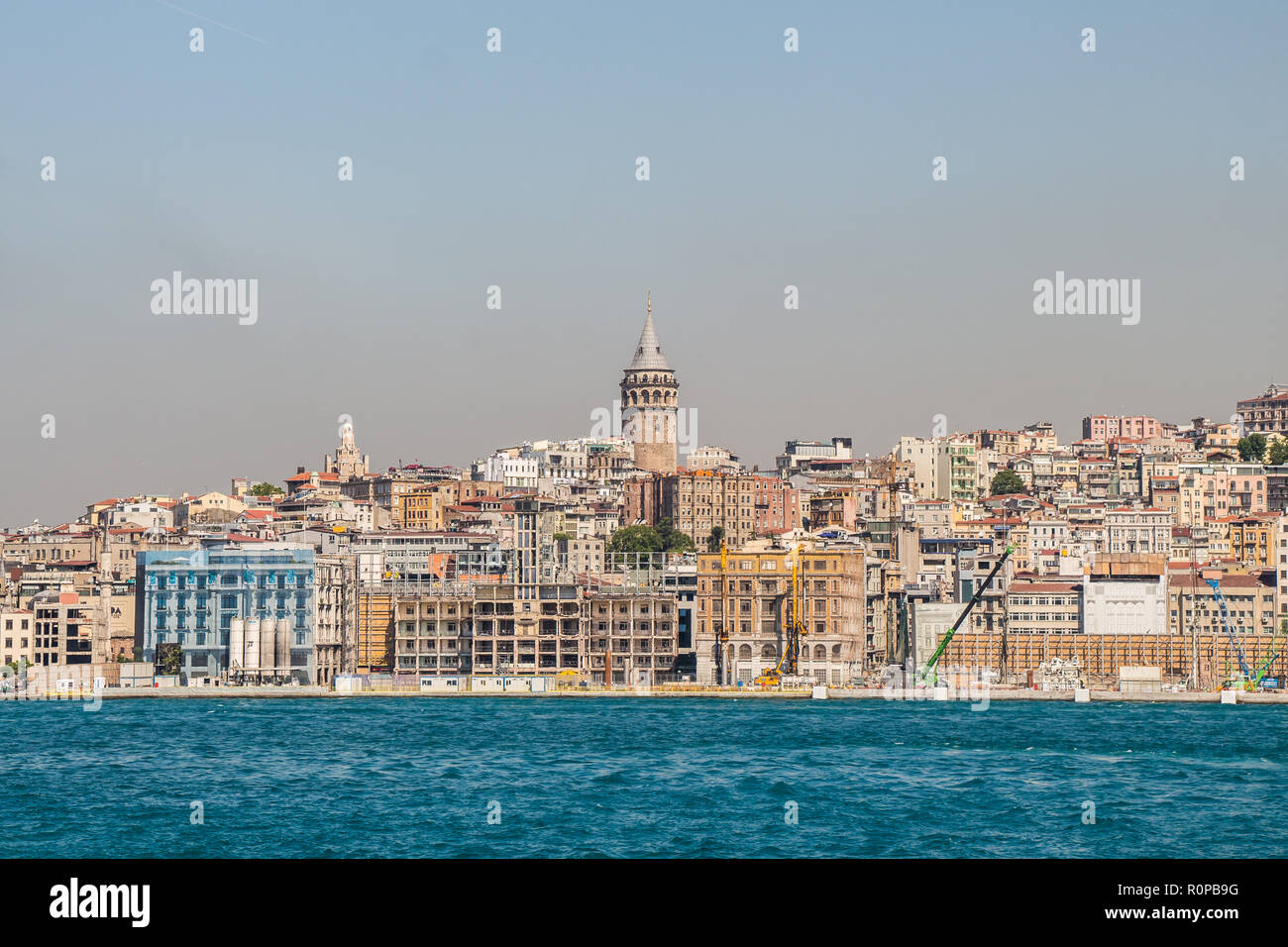 View of the Galata Tower from ancient times in Istanbul Stock Photo Alamy