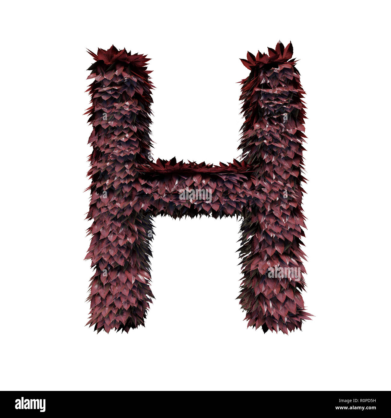 Foliage Letter, 3D Rendering Stock Photo - Alamy
