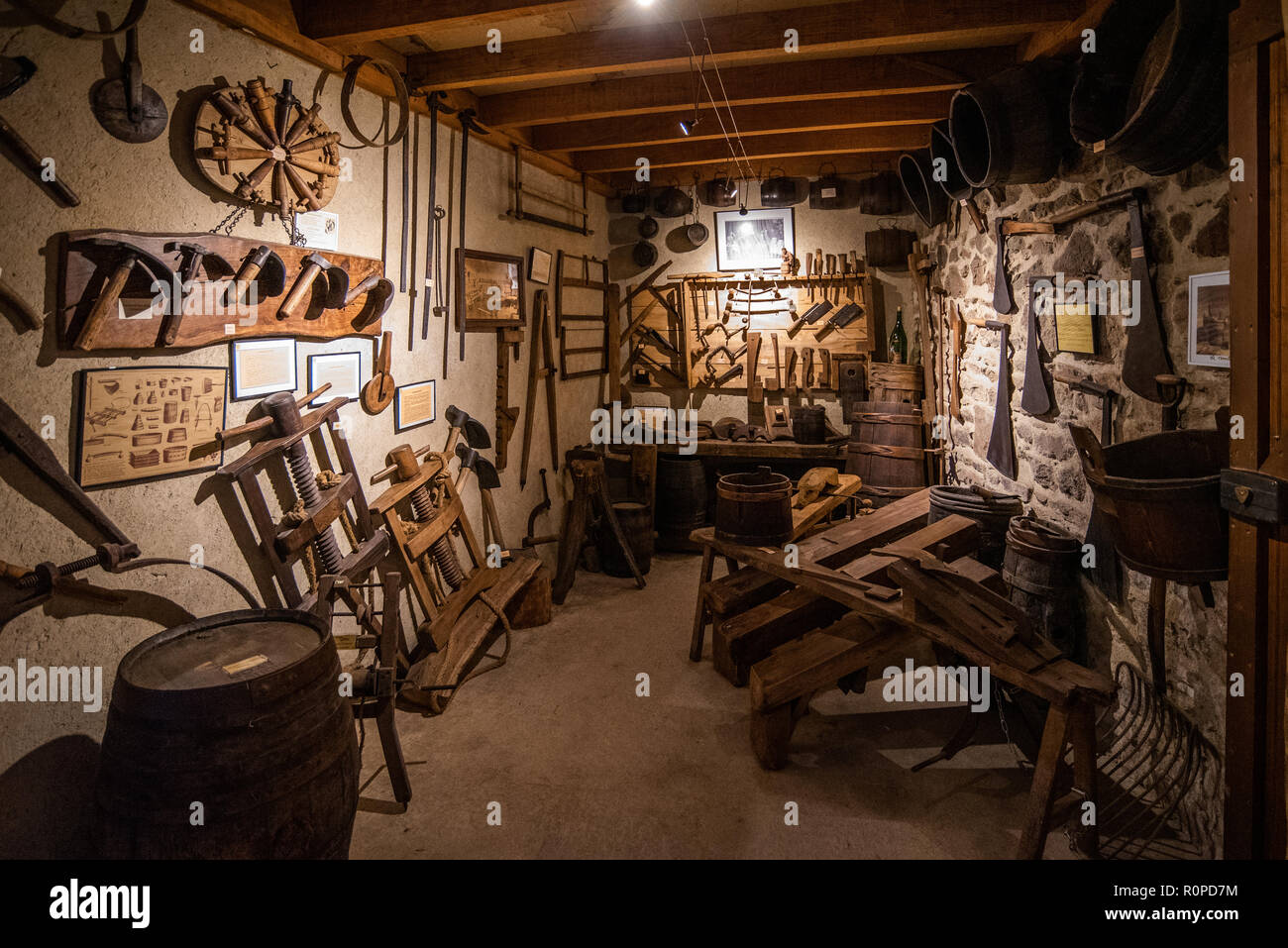 A wine museum in the Beaujolais wine growing region of France Stock Photo