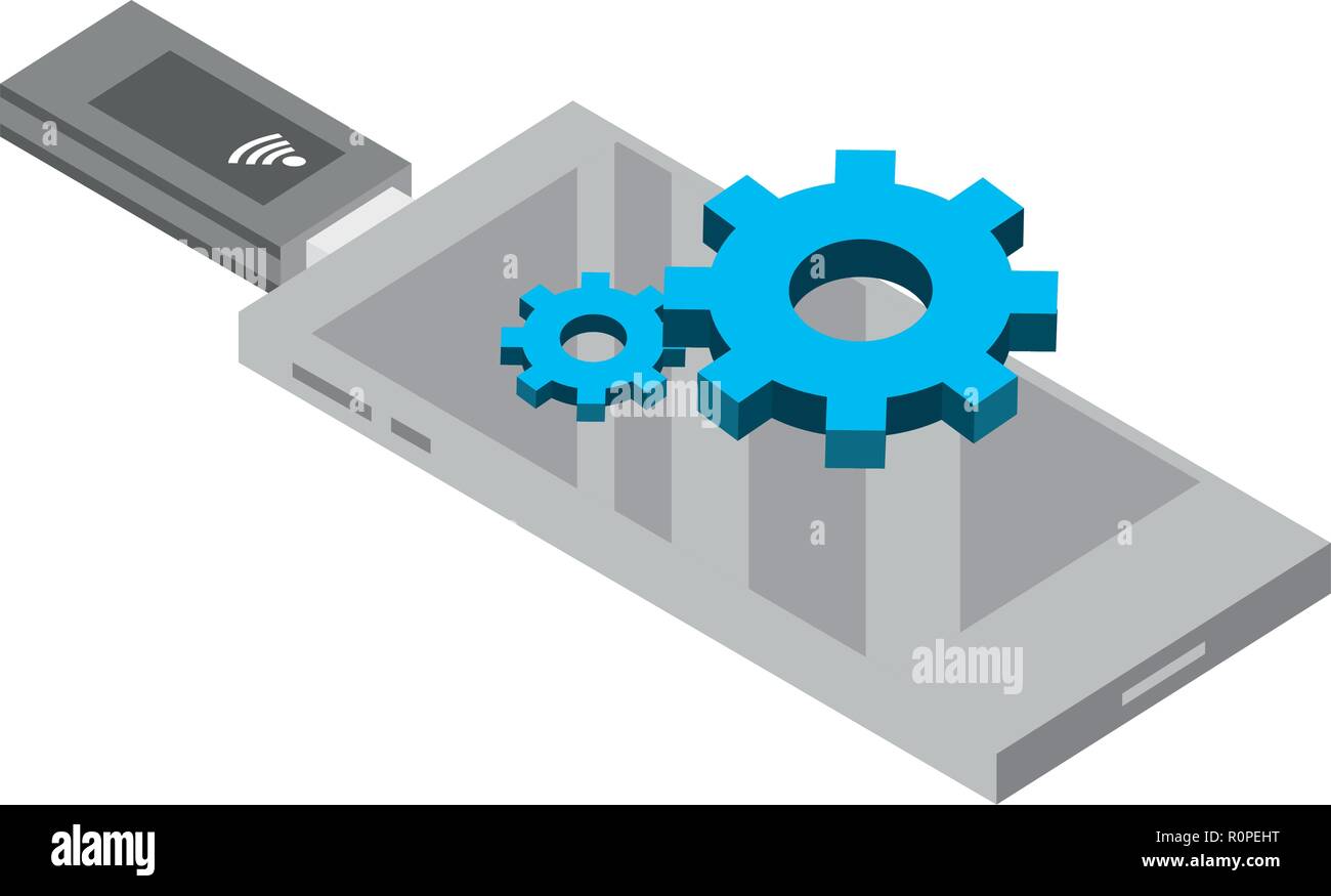 Usb Data Vector USB data storage technology isometric Stock Vector Image & Art - Alamy