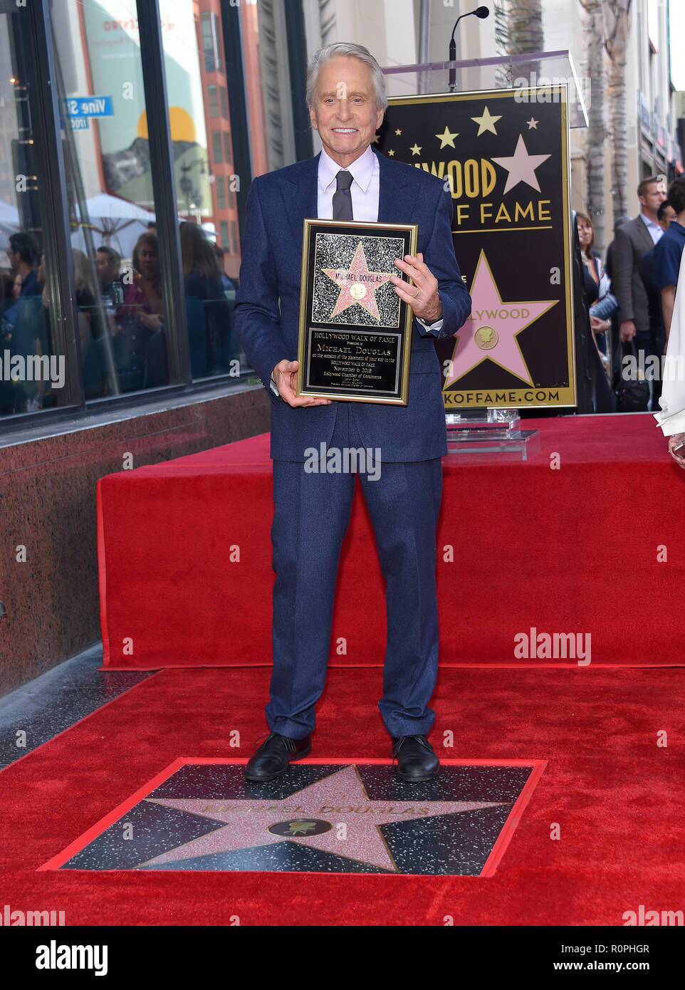 Hollywood, California, USA. 6th Nov, 2018. Michael Douglas joins the Walk of Fame in honoring Michael Douglas with a star in Hollywood. Credit: Lisa O'Connor/ZUMA Wire/Alamy Live News Stock Photo