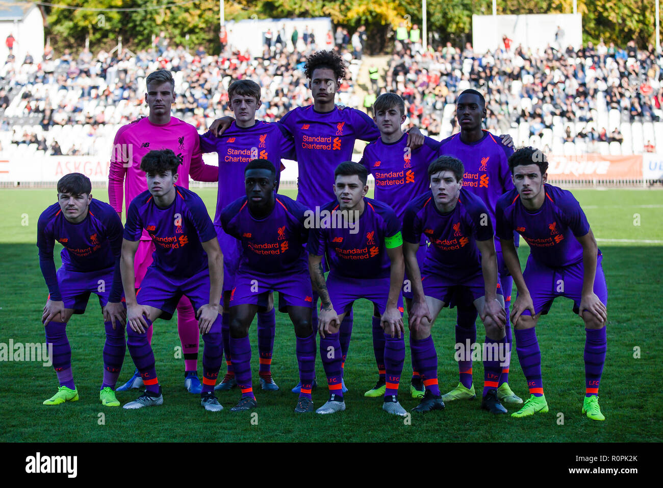 6th November 2019; Vozdovac Stadium, Belgrade, Serbia; UEFA Under 19 UEFA  Youth league football, FK Crvena Zvezda under 19s versus Tottenham Hotspur  under 19s; Harvey White and Jamie Bowden of Tottenham Hotspurs