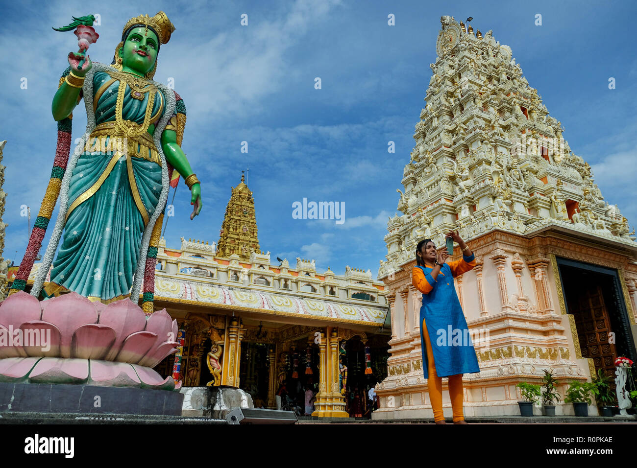 A Women Take A Picture Inside The Temple During Diwali Festivals On November 6 2018 In Kuala Lumpur Malaysia Almost 6 4 Percent Hindu Populations In Malaysia Celebrated Diwali The Festivals Of Light
