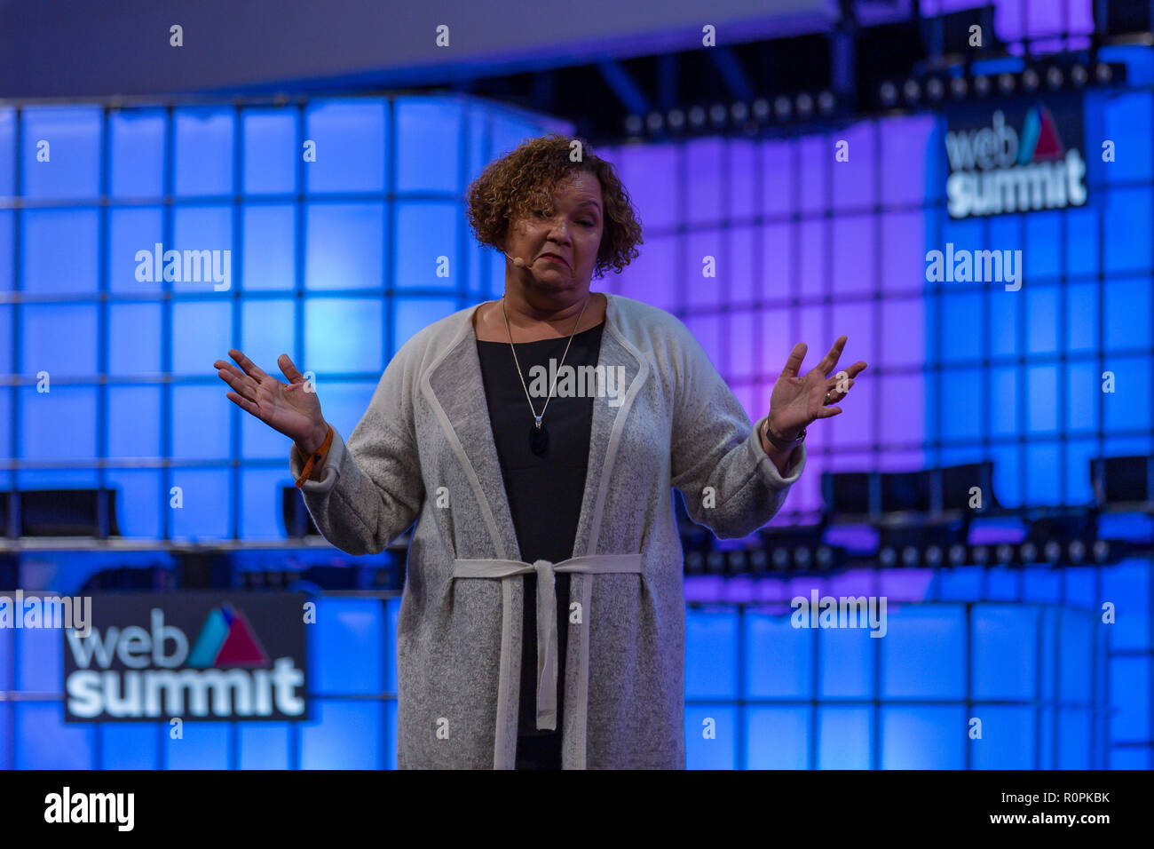 Lisbon, Portugal. November 05, 2018. Lisbon, Portugal. Vice President-Environment, Policy and Social Initiatives of Apple, Lisa Jackson at Web Summit 2018 Credit: Alexandre Sousa/Alamy Live News Stock Photo