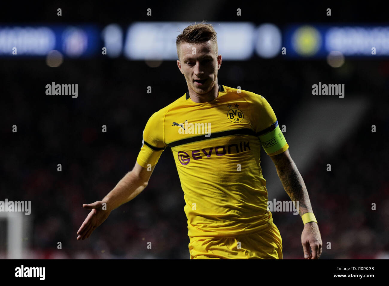 Madrid, Madrid, Spain. 6th Nov, 2018. Borussia Dortmund's Marco Reus during UEFA Champions League match between Atletico de Madrid and Borussia Dortmund at Wanda Metropolitano Stadium. Credit: Legan P. Mace/SOPA Images/ZUMA Wire/Alamy Live News Stock Photo