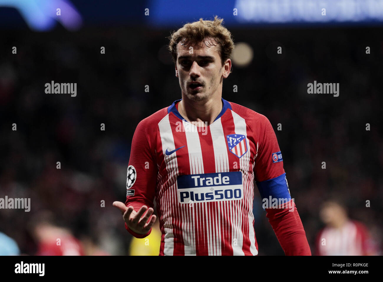 Madrid, Madrid, Spain. 6th Nov, 2018. Atletico de Madrid's Antoine Griezmann during UEFA Champions League match between Atletico de Madrid and Borussia Dortmund at Wanda Metropolitano Stadium. Credit: Legan P. Mace/SOPA Images/ZUMA Wire/Alamy Live News Stock Photo