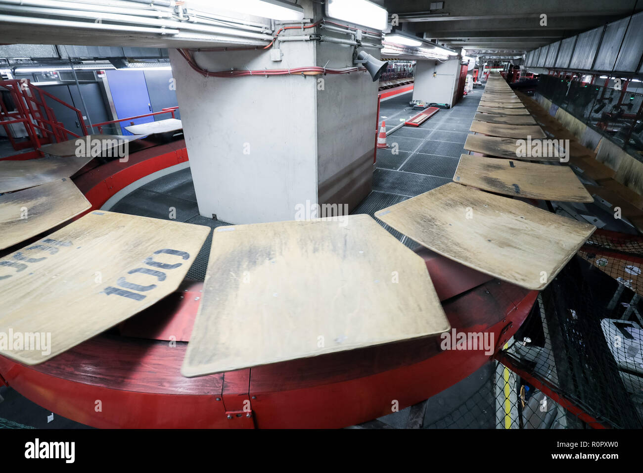 Hamburg, Germany. 07th Nov, 2018. The baggage handling system in