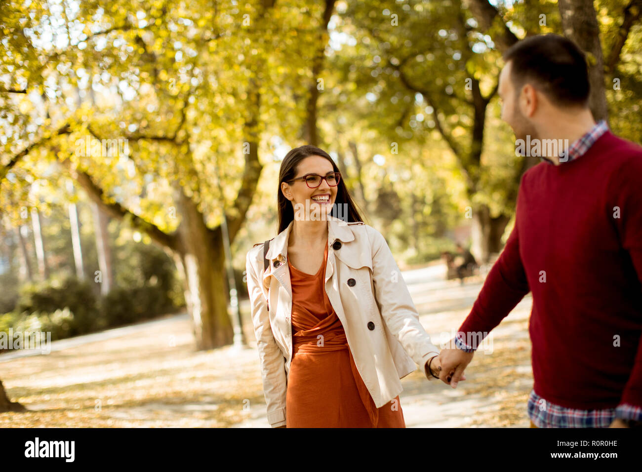 Man woman walking outdoor hi-res stock photography and images - Alamy