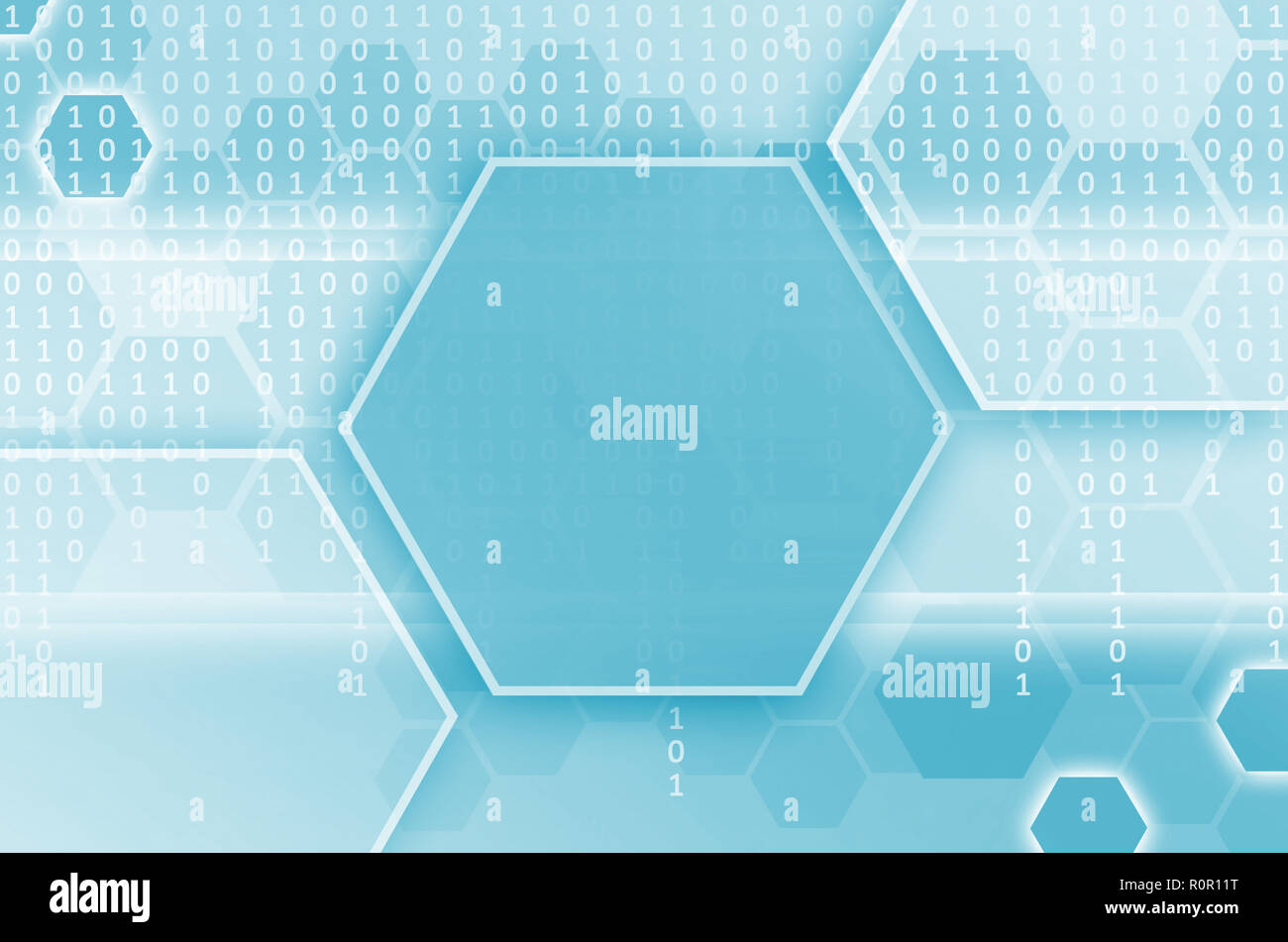 Abstract technological background consisting of a set of hexagons and ...