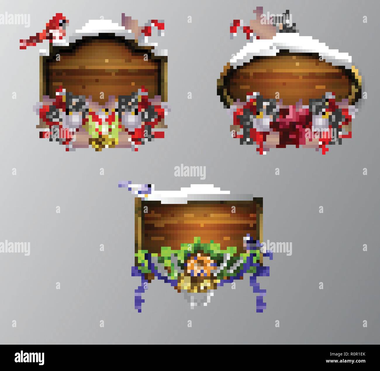 Vector wooden christmas board Stock Vector Image & Art - Alamy