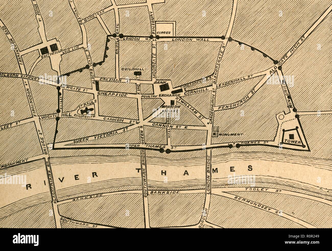 London street map 19th century hi-res stock photography and images - Alamy