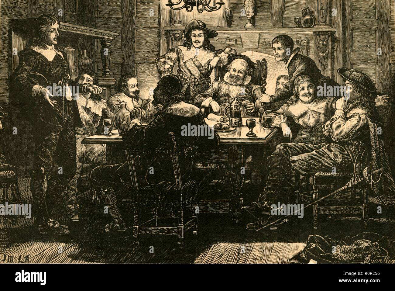 'Introduction of Randolph to Ben Jonson at the Devil Tavern', (1897). Creator: Unknown. Stock Photo