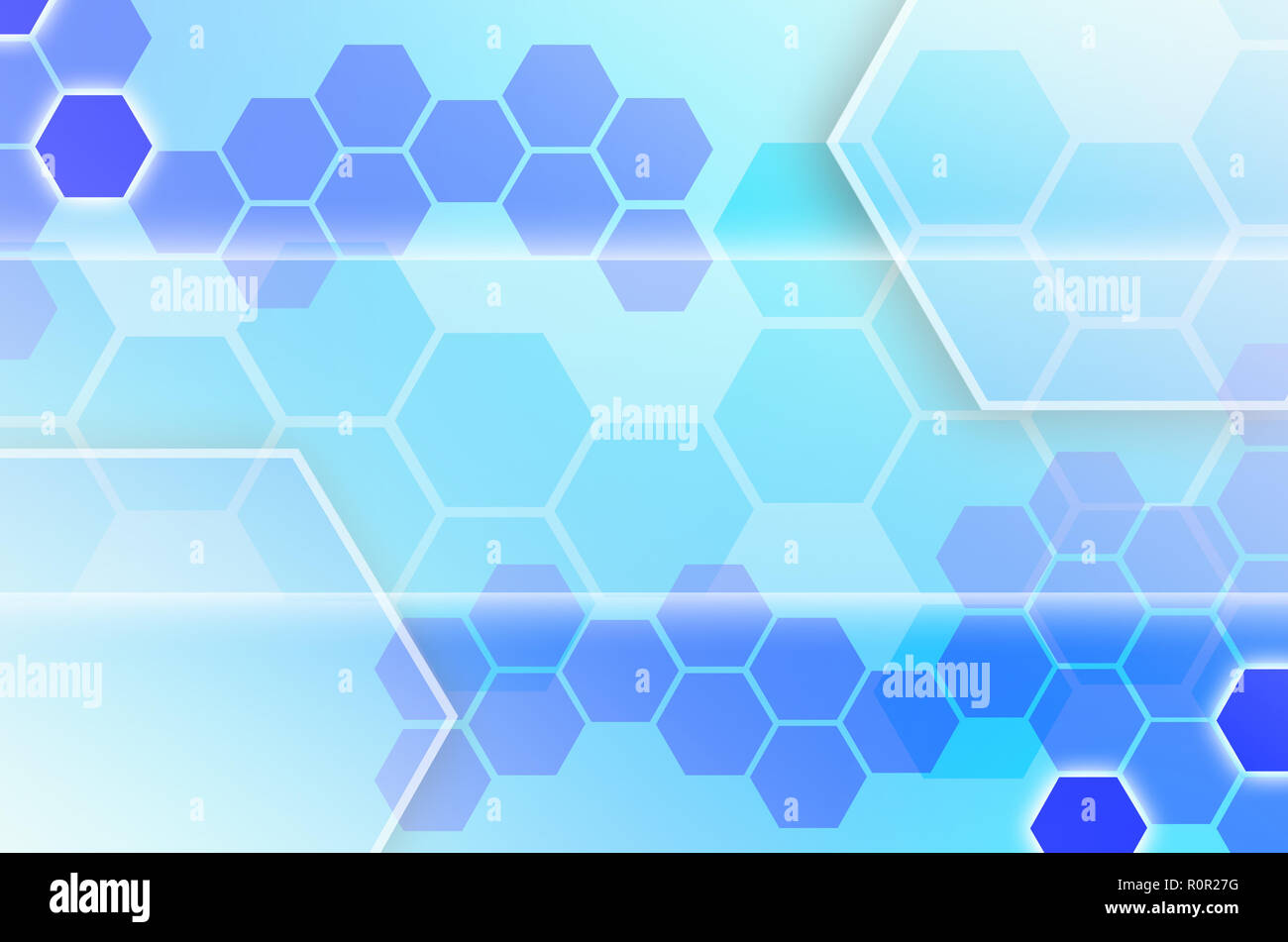 Abstract technological background consisting of a set of hexagons and ...